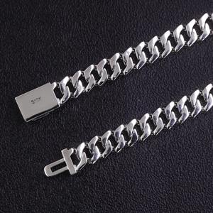 Collier chaîne cubaine de luxe Hip Hop en or blanc 10K 12 mm avec diamants HPHT cultivés en laboratoire, bijoux fins - Product Image 6