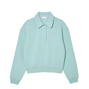 เสื้อโปโลแขนยาวคอปกถักแบบพับได้ สีพื้นเรียบง่าย เสื้อผู้หญิงคุณภาพสูง ระบายอากาศได้ดี สวมใส่สบาย - Product Image 1