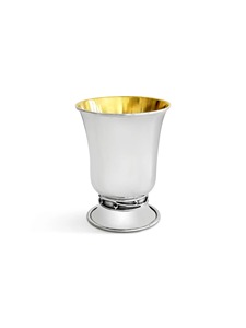 Copa Kiddush Plateada de Alta Calidad, Copa de Vino de Lujo de Tendencia, Ecológica, Sostenible, Personalizable, Base Única de Arte Moderno - Product Image 6