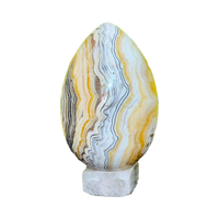 Haute qualité naturel zèbre Calcite cristal oeuf sculpté semi-précieux Reiki guérison pierre précieuse décor à la maison Feng Shui Aura sphère