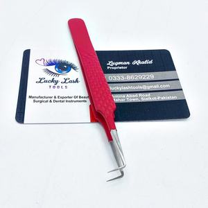 Meilleures pinces à cils en acier inoxydable à pointe en fibre, personnalisables, fines, à 90 degrés, couleur sur mesure, vente chaude - Product Image 5