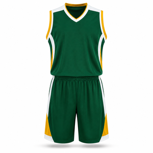 Ensemble de maillot et short de basket-ball personnalisé pour adultes unisexe |   100% polyester respirant |   Uniforme de basket-ball d'équipe |   Vente en gros - Product Image 1