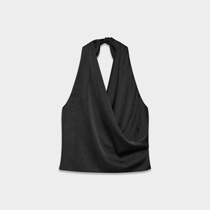 Nueva Colección de Verano, Blusa Holgada de Punto sin Mangas con Cuello Halter para Mujer, Ecológica y a la Moda - Product Image 4