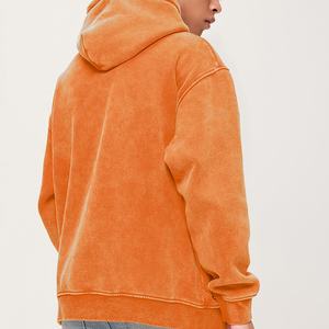 Sweat-shirts en coton mélangé surdimensionnés et délavés personnalisés à la mode pour hommes - Product Image 3