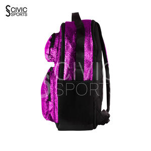 กระเป๋าเป้สะพายหลัง Civic Sports Glitter Mini พร้อมโบว์ โลโก้สั่งทำได้ สไตล์วินเทจ กันน้ำ ปิดด้วยซิป สายสะพายไหล่โค้งมน ทำจากโพลีเอสเตอร์ - Product Image 5