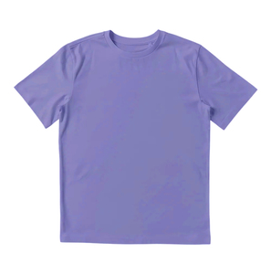INDEX Men's Light Blue Short Sleeve T-Shirt O-Neck Regular Fit Casual Knitted Cotton Breathable Solid Color Jersey Fabric - Product Image 5