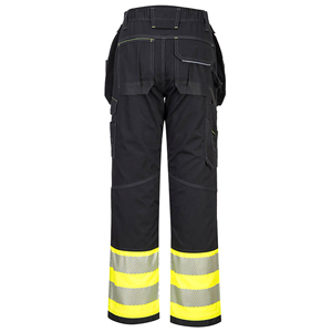 Men's High Visibility Safety <b>Pants</b> <b>Work</b> Trousers Reflective Stripes <b>Cargo</b> Pockets Hi Vis Summer Casual Canvas Breathable - Product Image 2