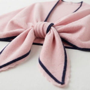 Châle en cachemire tricoté tendance pour l'été, faux pull avec écharpe nouée et cape fine en laine pour les épaules - Product Image 5
