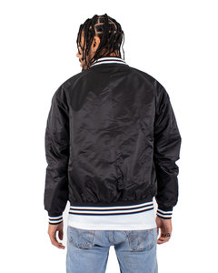 Chaqueta Bomber Varsity Personalizada para Hombre con Cuello y Puños Acanalados y Diseño Urbano Premium - Product Image 2