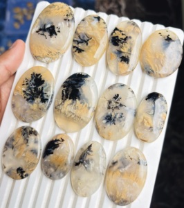 Natural Tiger Dendrite Agate Oval Cabochons Polished Loose Gemstones for DIY Jewelry Making Bulk Wholesale BY MAHNAJ GEMS ,INDIA - Product Image 4