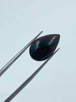 Opale noire éthiopienne 100 % naturelle de qualité supérieure, opale naturelle multi-feu, forme poire, cabochon, opale noire 4,42 carats