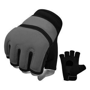 Gants en cuir haute performance réglables avec rembourrage en gel pour adultes, antidérapants, avec fermeture, protection UV, demi-doigts, pour la sécurité à vélo - Product Image 5