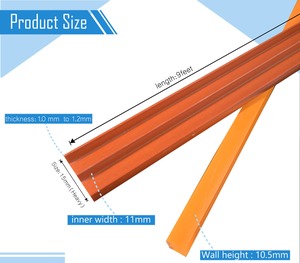 Profilé en PVC rigide en forme de E pour garde-corps en verre, bordure de meuble, bande de fixation en plastique pour verre, rail de support coulissant pour armoire - Product Image 2