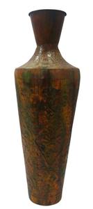 Vase décoratif en métal artisanal pour la décoration de la maison, finition antique, vase à fleurs pour le salon, l'hôtel, le bureau, centre de table - Product Image 2