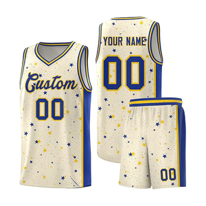 Ensemble de maillots de basket-ball, col en V, sans manches, imprimé par sublimation, polyester respirant, unisexe, adulte, toutes saisons - Product Image 5