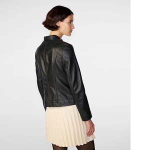 Veste en cuir d'agneau véritable pour femmes, respirante, écologique, veste varsity d'hiver, nouvelle collection, prix de gros avantageux - Product Image 4