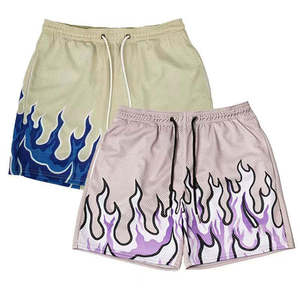 Shorts de bain pour hommes en polyester de qualité supérieure, décontractés, unis, personnalisables, imperméables, séchage rapide, taille élastique, pour la plage et le surf - Product Image 3