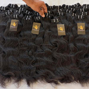 Extensiones de cabello humano indio sin procesar, productos Remy sin procesar, Natural, virgen, cutícula, sin enredos - Product Image 2