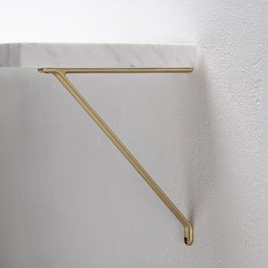 Decorative Open Pattern Brass <b>Shelf</b> <b>Bracket</b> Triangle Corner Wall Mount Support Holder for Modern <b>Floating</b> <b>Shelves</b> - Product Image 2