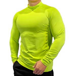 Streetwear Stylish <b>Men</b> <b>Compression</b> <b>Shirt</b> Solid Color Adult Size Slim Fit Quick Dry Gym Training Fitness Activewear - Product Image 5