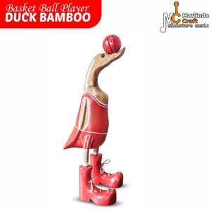 <b>BASKET</b> BALL PLAYER DUCK BAMBOO HANDICRAFT - Product Image 1
