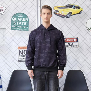 Sudadera con Capucha de Camuflaje Desértico para Hombre, Mezcla de Algodón y Poliéster, Sudadera con Capucha con Cordón Ajustable, Bolsillo Frontal, Estilo Casual - Product Image 4