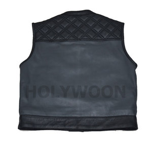 <b>Sleeveless</b> Wool <b>Jacket</b> Vest Men Casual Winter Rider Style Lightweight Outerwear Personalized Biker Vest Wholesale Supplier - Product Image 5