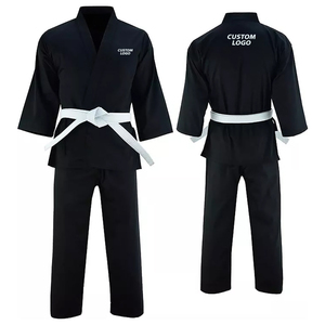 Nouvelle conception 2026 – Uniforme de Taekwondo respirant en tissu nid d'abeille – Dobok TKD personnalisé noir uni – Tenue d'arts martiaux pour l'entraînement - Product Image 1