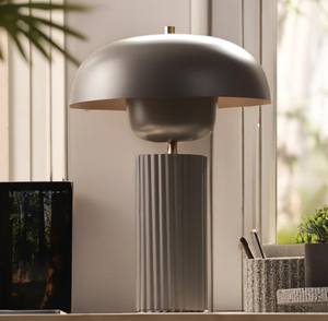 Modern Farmhouse Dome <b>Table</b> Lamp Ribbed | Simple Design Bedside Lamp | E27/B22 | Contemporary Home Decor <b>Lighting</b> for Hotel Use - Product Image 4