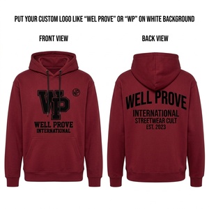 Sudadera con Capucha Premium de Felpa 100% Algodón 320 GSM, Personalizada con Logotipo Serigrafiado en Relieve para Ropa Urbana Gris Suave - Product Image 5