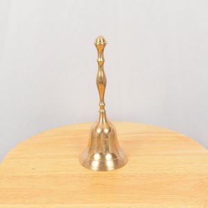 Campana de Mano Elegante de Latón con Mango de Madera, Sonido Fuerte y Claro, Campana Decorativa para Adoración, Aula, Servicio y Hogar - Product Image 3
