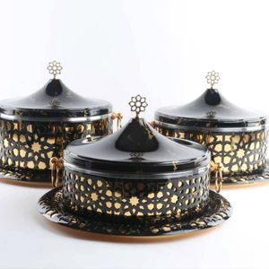 Top Trending Luxury Food Warmer Catering Party Luxury Chafing <b>Dish</b> Stainless Steel Latest Hot Food Server <b>Set</b> Of Three - Product Image 2