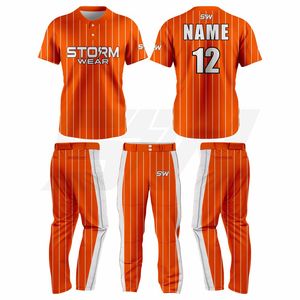 เสื้อเบสบอลแบบกำหนดเอง 2 กระดุม พร้อมโลโก้สีสันตามสั่ง ชุดทีมซอฟต์บอล OEM แบรนด์ส่วนตัว ชุดยูนิฟอร์มเบสบอลแบบกำหนดเอง - Product Image 3