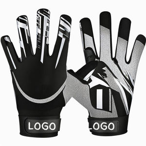 Gants de football américain en latex tendance, personnalisés, de haute qualité, imperméables, compatibles avec les écrans tactiles, unisexes, pour le sport, vente en gros - Product Image 3