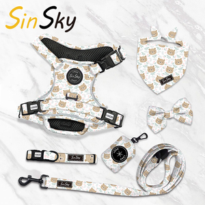 Arnés Reflectante Oxford Personalizado SinSky para Perros, Conjunto <span class=keywords><strong>de</strong></span> Arnés y Correa Táctico Sin Tirones - Product Image 1
