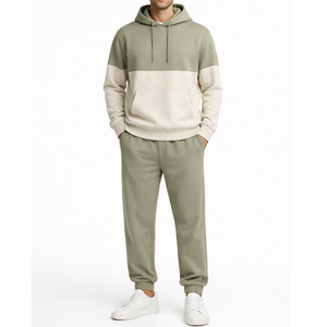 Survêtements deux pièces respirants pour hommes, vente en gros, logo personnalisé, coton/polyester, coupe-vent, en promotion - Product Image 1