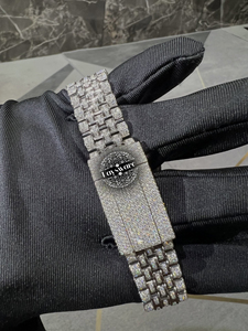 Reloj de Lujo de Acero Inoxidable con Diamantes de Moissanita Blancos de Calidad Premium para Exportación, Estilo Hip-Hop, para Fiestas - Product Image 4
