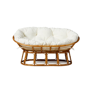 Silla papasan de dos plazas hecha de ratán natural, una silla relajante. Sillas de jardín. - Product Image 1