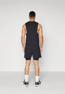 Short de bain pour homme, orange uni, avec cordon de serrage à la taille, séchage rapide, décontracté, longueur courte, en polyester tissé - Product Image 6