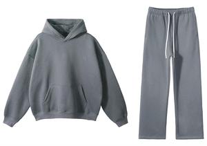 Ensemble de survêtement sport personnalisé en coton de haute qualité 430g pour homme, collection automne, sweat à capuche et pantalon de jogging unisexe - Product Image 4