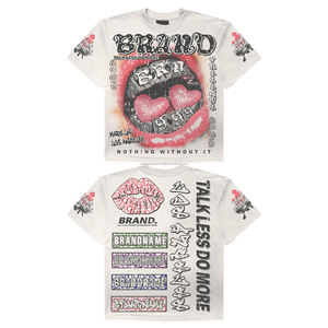 T-shirt surdimensionné personnalisé pour homme, de haute qualité, coupe ample, en tissu épais, impression DTG personnalisée, logo, streetwear pour homme - Product Image 2