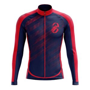 <b>Men</b> <b>Cycle</b> Wear <b>Jacket</b> Red Navy Long Sleeve Zip Front Lightweight Breathable Sports <b>Jacket</b> for Outdoor Cycling Fitness - Product Image 1