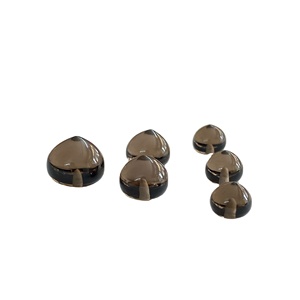 Cabujón de cuarzo ahumado Rosa marrón natural, forma de cebolla de cristal tallada, piedra preciosa suelta calibrada para collares curativos - Product Image 1