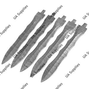 Cuchillo de Caza de Acero de Damasco de Grado Industrial/DIY, Hoja en Bruto Hecha a Mano con Espiga Completa, Personalizable con Logotipo, Ultra Afilada, de UA Supplies Premium - Product Image 6