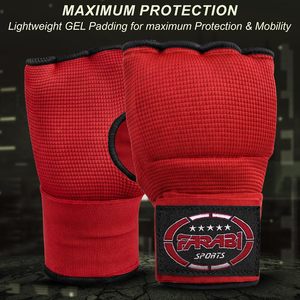 Gants intérieurs rembourrés en coton Farabi pour enfants, haute élasticité, pour entraînement de boxe, MMA, Muay Thai, Taekwondo, Hook - Product Image 5