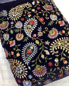 High Quality Sequin Embroidery Fabric 3D Floral Lace Fabric for Evening Dress Wedding Gown Garment - Product Image 5