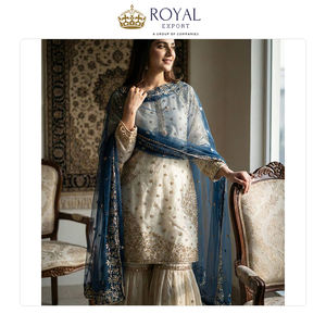 คอลเลคชั่นชุดชาราร่างานแต่งงานผ้าไหมเฟนดี้แท้คุณภาพดีที่สุด ดีไซน์ทันสมัย ปักลายหนักประดับเลื่อม พร้อมจำหน่าย - Product Image 5