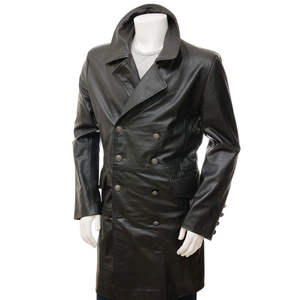 Chaqueta de Cuero Casual para Hombre, Aspecto de Cuero Limpio, Impermeable, Ecológica, con Opción de Logotipo Frontal, Inspirada en las Tendencias, para Uso Diario - Product Image 1