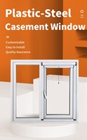 Ventana Abatible Horizontal Moderna de PVC con Protección Contra Huracanes 2026, con Persiana Enrollable y Doble Vidrio para Taller