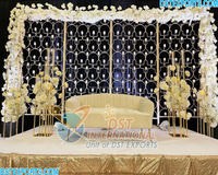 Muslim Wedding Bridal Stage Candle Backdrop Walima Stage Decor Backdrop Candle Walls Latest Candle Frame Stage Backdrop Decor